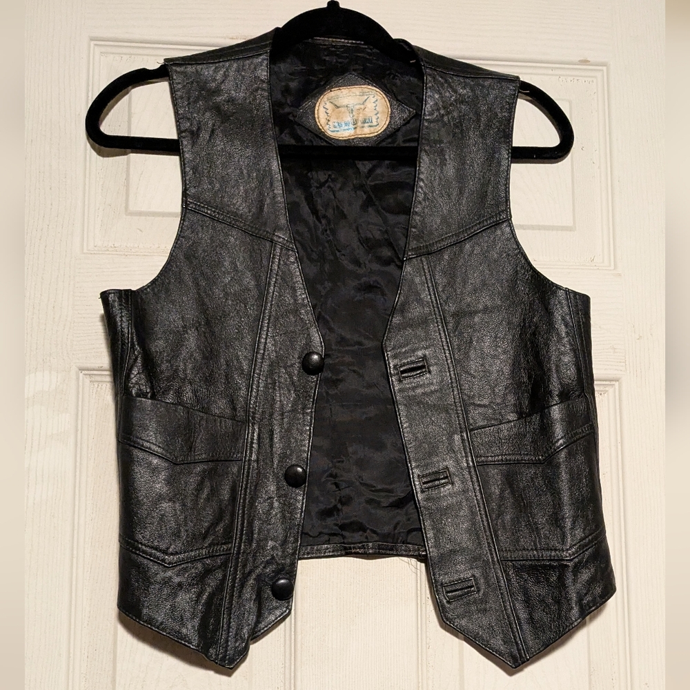 Black Leather Vest